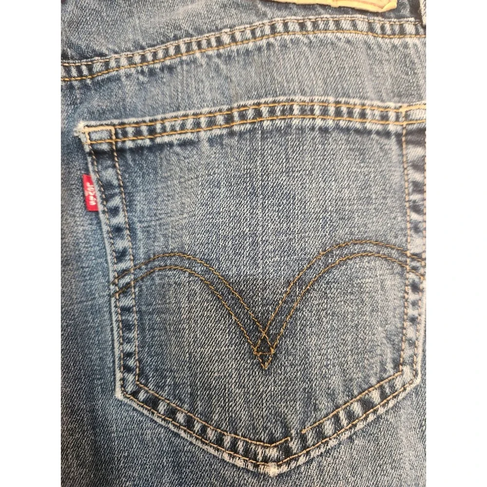 Levis 514 Slim Straight Jeans Mens 34x32‎ Medium Wash Blue Denim Rugged Casual